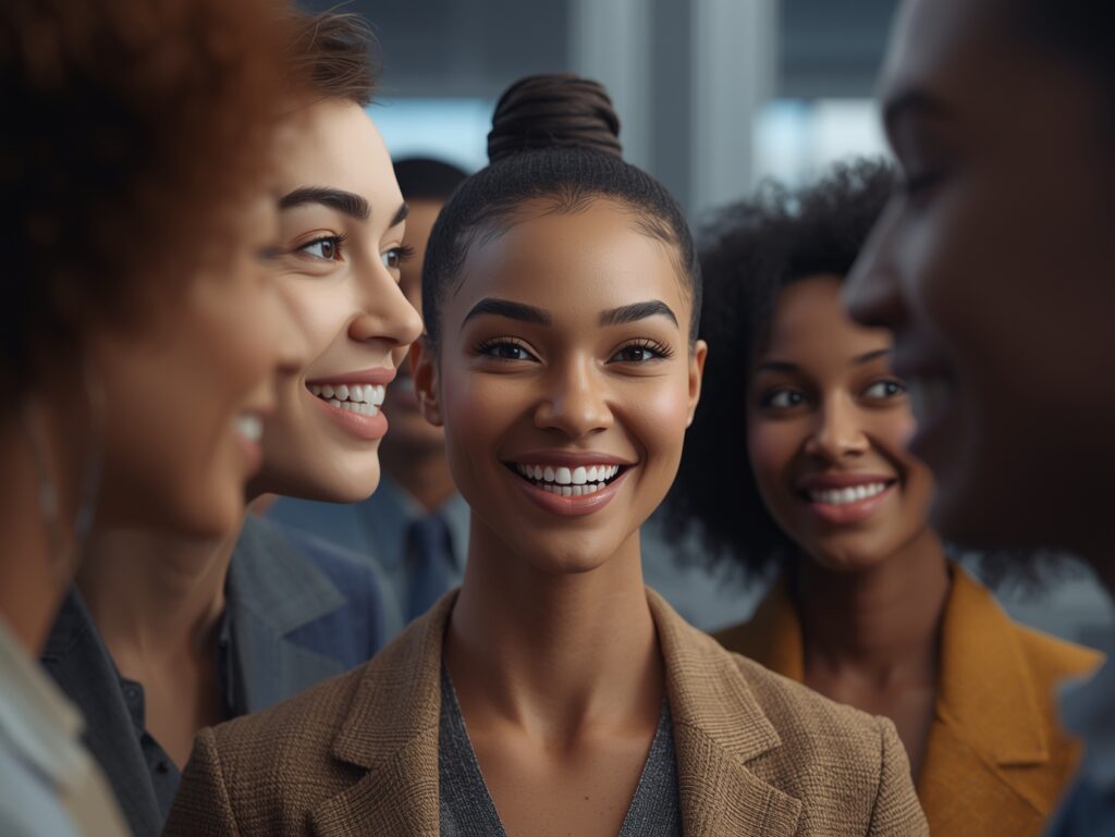 Illustration of AI creating a video with Synthesia AI text to video software