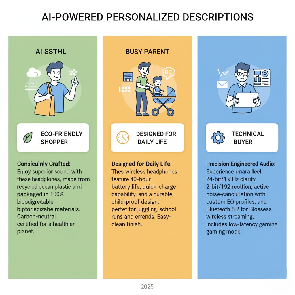 AI tailoring product descriptions for different customer personas in e-commerce